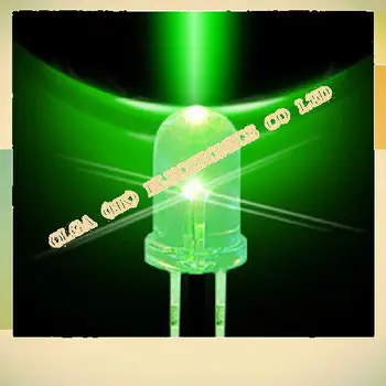 3 мм маркирайте зелената коса зелена зелена LED светлина, излъчваща 1000 / пакет 0 11 KG / чанта