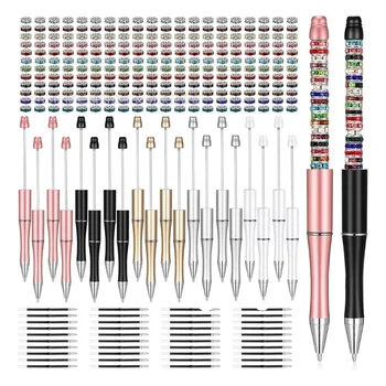 300Pcs DIY Beadable химикалка комплект с мъниста и писалка пълнители