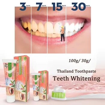 30G/100G Избелване на зъби Тайланд Паста за зъби Избелване на зъбите Избелване на зъбите Грижа за устната кухина Натурална билка карамфил мента аромат