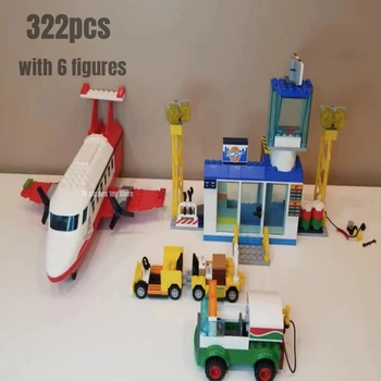 322pcs Централно летище строителни блокове модел FIT 60261 тухли играчки за Chilren подарък