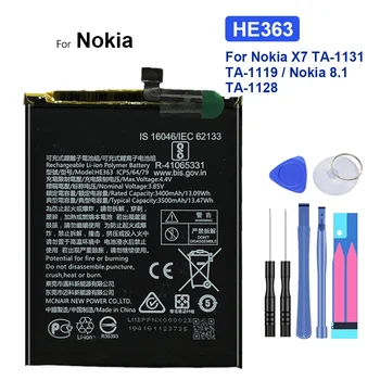 3500mAh HE363 батерия за Nokia X7 TA-1131 TA-1119 / Nokia 8.1 TA-1119 TA-1128 HE 363 мобилен телефон