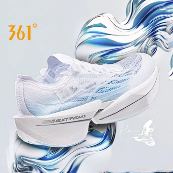 361 градуса яростни бъдещи мъжки обувки за бягане маратон пълна дължина въглеродна плоча стабилност омекотяване състезателни маратонки 672342201F