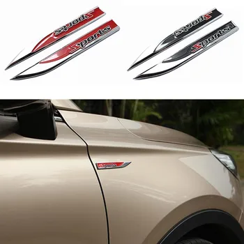 3D кола стайлинг страна крило значка емблема кола стикер за Mitsubishi Asx Outlander Lancer EX Pajero Evolution Eclipse Grandis
