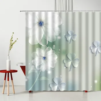 3D красиво цвете душ завеса лале венчелистче природа природа водоустойчив полиестерен плат Начало декор баня екран завеса Cortina