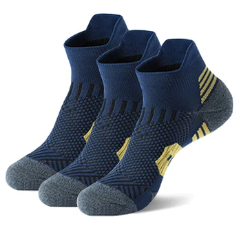 3Pairs Професионални спортни фитнес чорапи кърпа отдолу без хлъзгане бягане чорап мъже жени кратко бързо сушене баскетбол обучение Sox