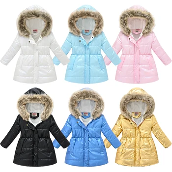 4 6 8 10 години момичета яке есен зима топло принцеса момичета палто мода водоустойчив лъскав качулка детски връхни дрехи
