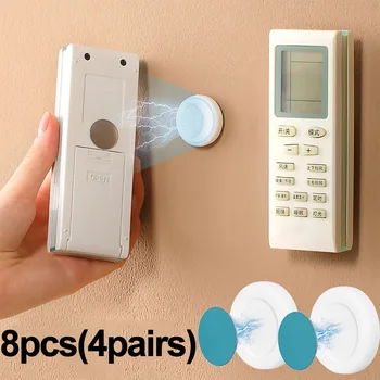 4 двойки силни магнитни куки Държачи за магнити за дистанционно управление за монтиране на стена Домашен офис ключове за съхранение Държач за кабел за рутер