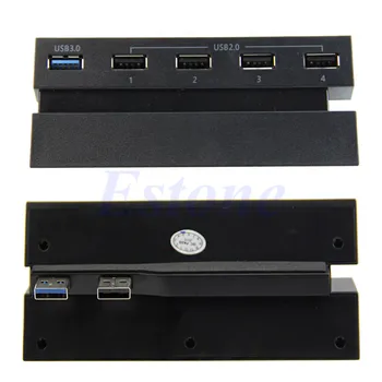 4 порт USB 2.0 хъб 1-портов USB 3.0 високоскоростен USB хъб адаптер за PS4 Notebook PC, лаптоп, флаш памети