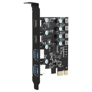 4 порта PCIE към USB 3.0 разширителна карта PCI Express адаптерна карта за настолен компютър, поддръжка на Windowsxp/7/8/10