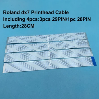 4PCS Roland DX7 печатаща глава дата кабел за Roland VS640 RA640 RE640 RF640 VS300 VS420 VS540 28Pin 29Pin FFC плоска дата кабелни линии