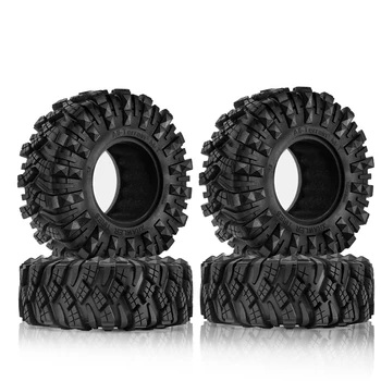 4PCS гумени гуми за гуми за 1/10 RC верижен автомобил аксиален SCX10 90046 AXAIL Wraith Traxxas TRX4 резервни части