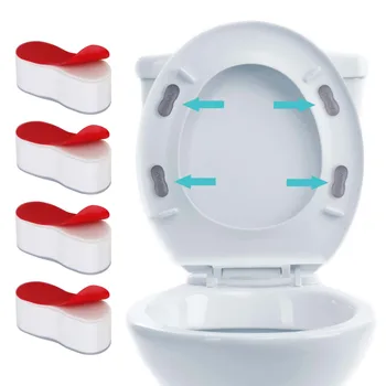 4Pcs Брони за защита на тоалетната седалка Буфер за аксесоари за баня Буфер Универсална заместваща възглавница за хотелска баня Тоалетна седалка