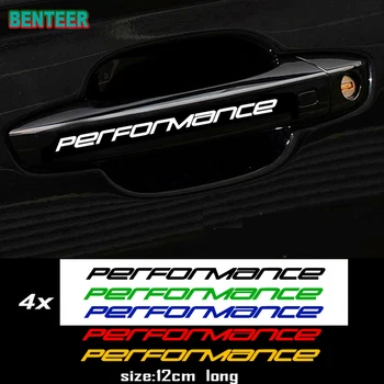 4Pcs Светлоотразителни характеристики Стикер за дръжка на вратата на автомобила За фолксваген vw Golf Scirocco Passat MK4 MK8 Polo CC gti R