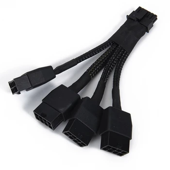 4X8pin до 16Pin Pin женски конектор PCI-E 5.0 12VHPWR тел замяна за RTX4090 RTX4080 18AWG адаптер кабел