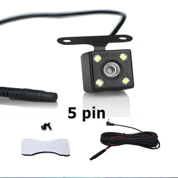 5 Pin HD кола камера за задно виждане Обратна 4LED видеокамера за нощно виждане Широкоъгълна 170-градусова камера за паркиране за аксесоари за автомобили