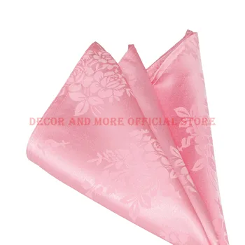 50PCS декор твърди бели розови салфетки за маса за хотел сватбено парти жакард дамаска трапезария салфетка на едро 19inch / 48CM