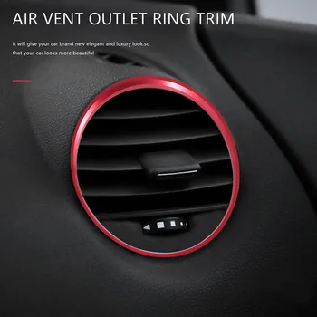 5PCS Климатик за кола Вентилационен отвор Ring Trim декорация за Mercedes Benz AMG A B Клас CLA GLA