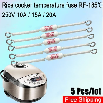 5Pcs/lot Готварска печка за ориз керамичен предпазител за горещо топене RF 10A 15A 20A / 185C Керамичен предпазител за ориз RF 250V 10A 185C 20A 185C 15A 185C