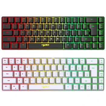 68 клавиша USB True RGB подсветка Gaming клавиатура 60% научна клавишна подредба ултра-компактна клавиатура за PC геймъри Dropship