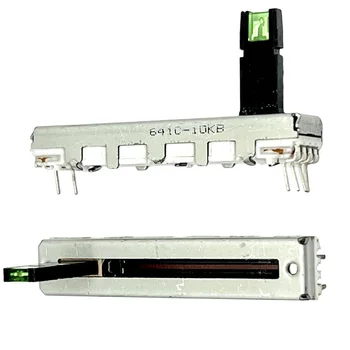 6PIN RS30112A45MM Потенциометър с единичен плъзгач с лампа за ALPs Дължина на вала 15MM 641C-10KB