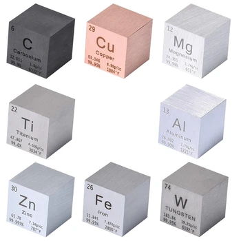 8 бр. Елементи-куб комплект 1 инчов волфрам-куб периодична-таблица на елементите метал за преподаване, подарък, колекция