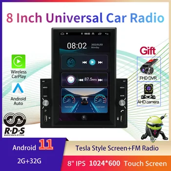 8''Универсален автоматичен стерео радио мултимедиен плейър 2Din Android Tesla стил кола GPS навигация за Nissan Hyundai Kia Toyota Honda
