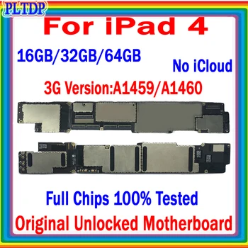 A1458 Wifi&A1459/A1460 3G версия дънна платка за IPad 4 оригинална отключена дънна платка Чиста ICloud логическа платка 100% тествана плоча