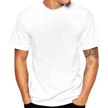 A3085 Лятна мъжка тениска Бели тениски Хипстърски тениски Harajuku Бяла удобна ежедневна тениска Върхове Дрехи Мъжка къса
