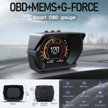 A450 Car Hud Heads-Up дисплей състезателен клас многофункционален OBD2 LCD инструментален панел GPS наклон метър алармена система