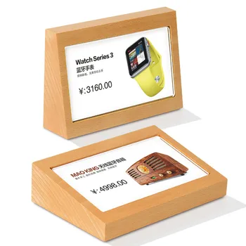A6 150x100mm масивна дървесина акрилни знак притежателя щанд таблица цена етикет хартия тагове плакат картина меню дисплей рамка