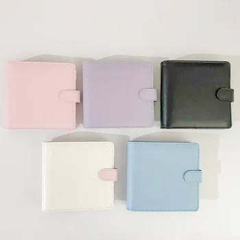 A7 квадратен макарон розов PU кожа DIY класьор тетрадка корица дневник програма плановик хартия покритие училище канцеларски материали