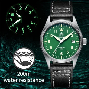 ADDIESDIVE Мъжки автоматичен ръчен часовник от неръждаема стомана сапфир 200M водоустойчив NH35 механични часовници reloj hombre MY-H2