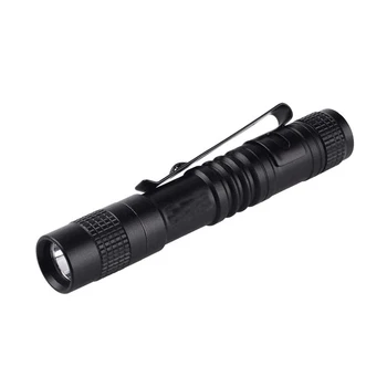 AFBC фенерче писалка фенерче супер малък мини AAA XPE-R3 LED лампа колан клип светлина джоб фенерче с кобур