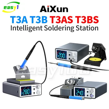 AIXUN T3B T3A Интелигентна станция за запояване T210 / T245 / T12 / T115 Станция за преработка за мобилен телефон PCB BGA SMD инструменти за ремонт на заваряване