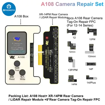 AY A108 задна камера Tag-on ремонт FPC кабел за iPhone 12-15 серия неоригинални камера изскачащи прозорци проблеми Fix