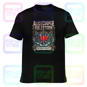 Alice Cooper And Halestorm Tour 2019 тениска тениска подарък дизайн естествен най-добро качество