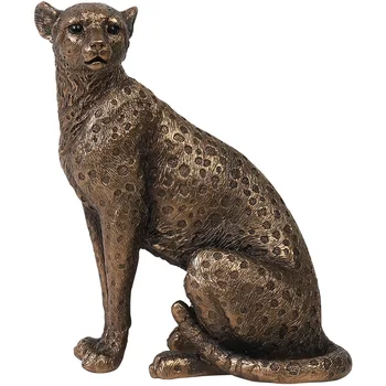 America Leopard Statue Jaguar Скулптура Фигура от животинска смола Начало Всекидневна Офис декорация Ретро Пантера Занаяти Орнаменти