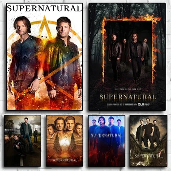 American Pop TV Play Series Supernatural Nordic Movie Posters Canvas Painting Prints Wall Art Retro Pictures for Room Home Decor