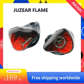 Angelears & JUZEAR FLAME 1DD + 4BA в ухото слушалки монитор с подвижен кабел IEM слушалка HiFi стерео кабелни слушалки