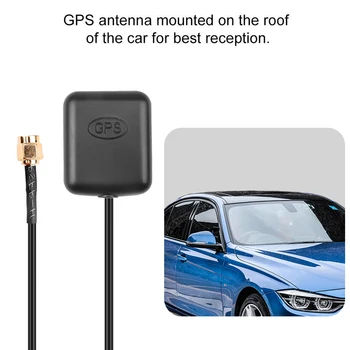 Auto Aerial Car GPS антена SMA конектор 3m кабел GPS приемник адаптер с 90 градуса конектор за кола навигация плейър DVR