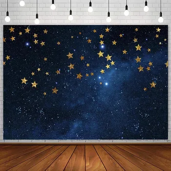 Avezano Бебешки душ фон Twinkle Little Star Night Sky Новородено Фонове Фотография Студио Photocall Photozone Декорация