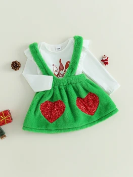 Baby Boy Girl Christmas Outfit Infant Santa Claus Costume Xmas Romper with Hat and Socks Set
