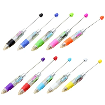 Beadable писалка прибираща се многоцветна химикалка за дете клас награда