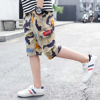 Big Boys Middle TrousersTeen Boys Half Pants Camou Teenage Clothes Camouflage Clothing Outfit 7 9 11 13 години