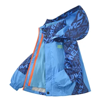 Boys Clothing Printing Комплект от две части Плюшени спортни водоустойчиви палта на открито Есен Зима Детско яке CH47