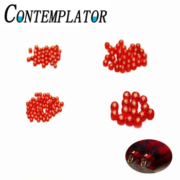 CONTEMPLATOR 1bag муха обвързване стъклени перли за мъниста главата нимфи червен цвят 1.5mm / 2mm / 3mm / 4mm мъниста иновативни мухи тяло аксесоари