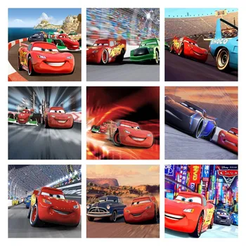 Canvas Painting Disney Cartoon Cars Route 66 Adventure Wall Art Painting Плакати и отпечатъци за спалня Подарък за декорация на дома