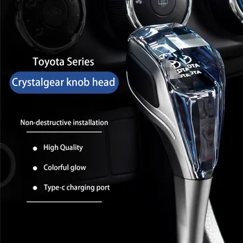 Car Universal Crystal Handles Gear Shift Knob Lever Stick Head За Toyota VW Lexus Hyundai Mitsubishi Alphard LADA Персонализирано лого