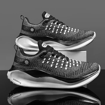 Carbon Plate Marathon Air Cushion Мъжки спортни обувки за бягане Дишаща лека дамска удобна спортна маратонки без хлъзгане