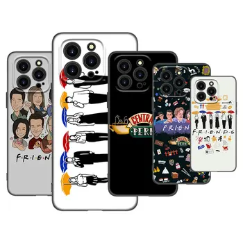 Cartoon Funny Friends TV Show Калъф за телефон за Apple iPhone 13 12 Mini 11 Pro XS Max X XR 8 7 6S 6 Plus SE 2020 5S 5 черен капак